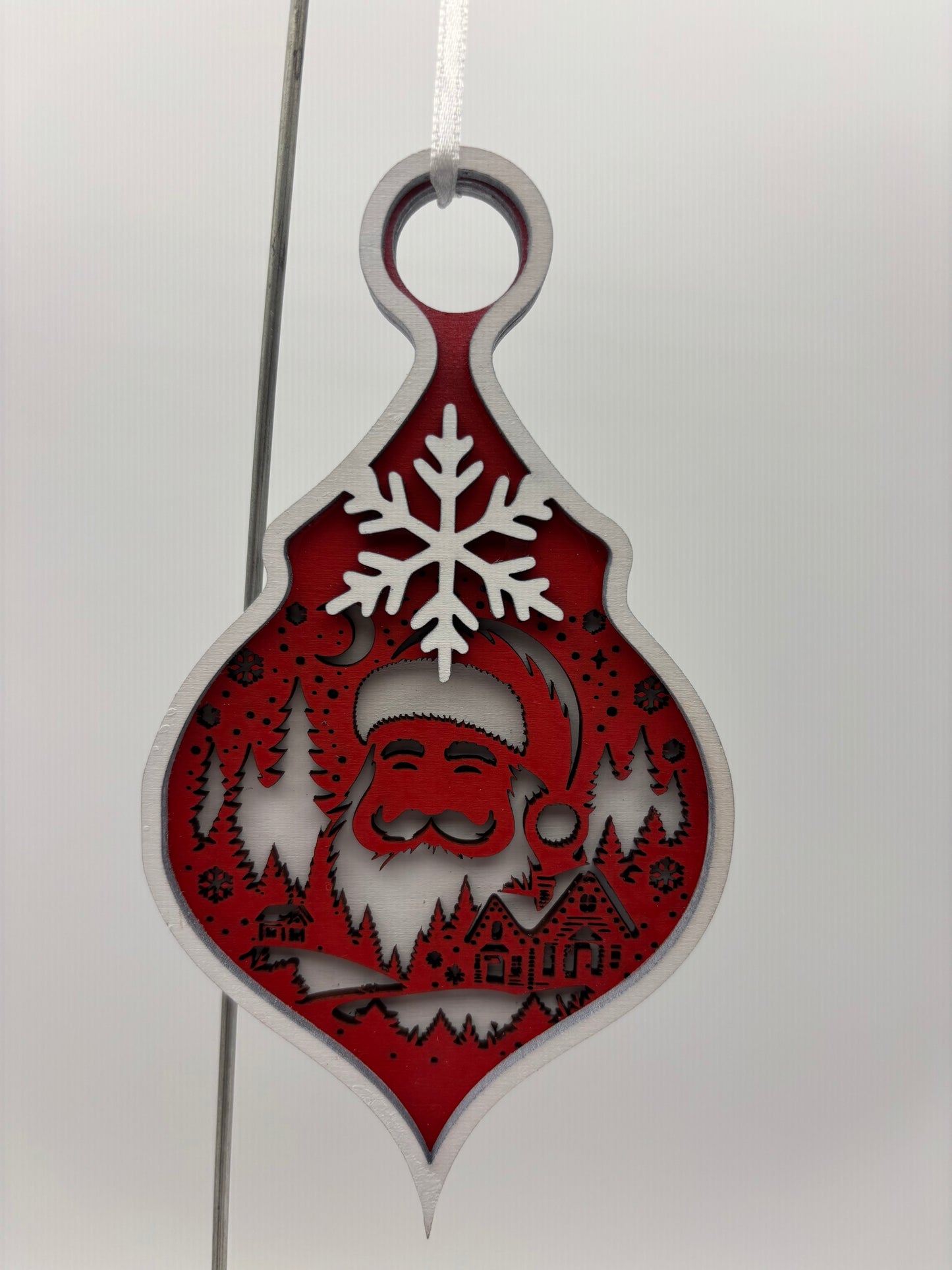 Santa and Village ornament