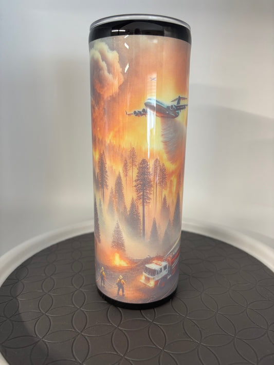 Wild Land Fire Scene Tumbler