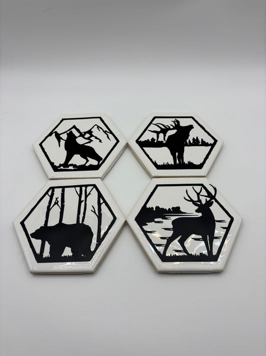Ceramic tile coasters