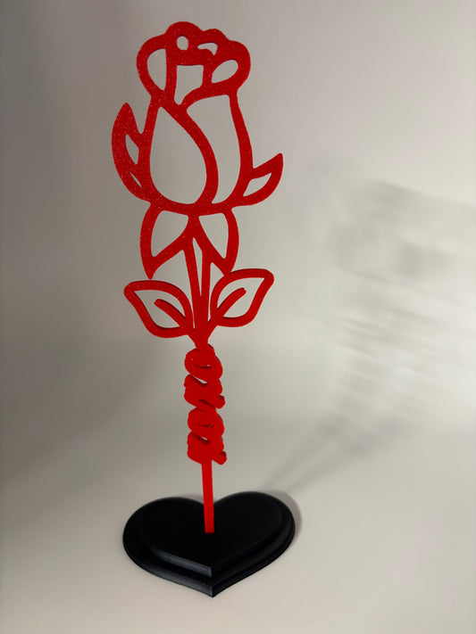 XOXO flower on a stand 3d printed