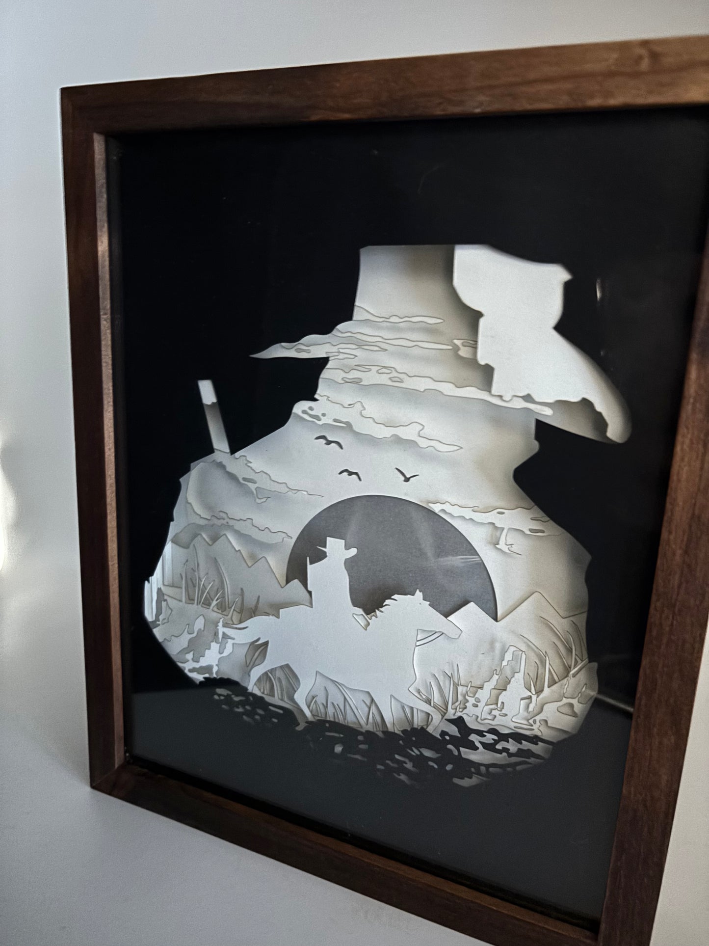 Cowboy Riding The Range Light Box
