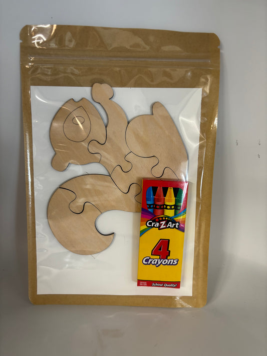 Squirrel wooden puzzle