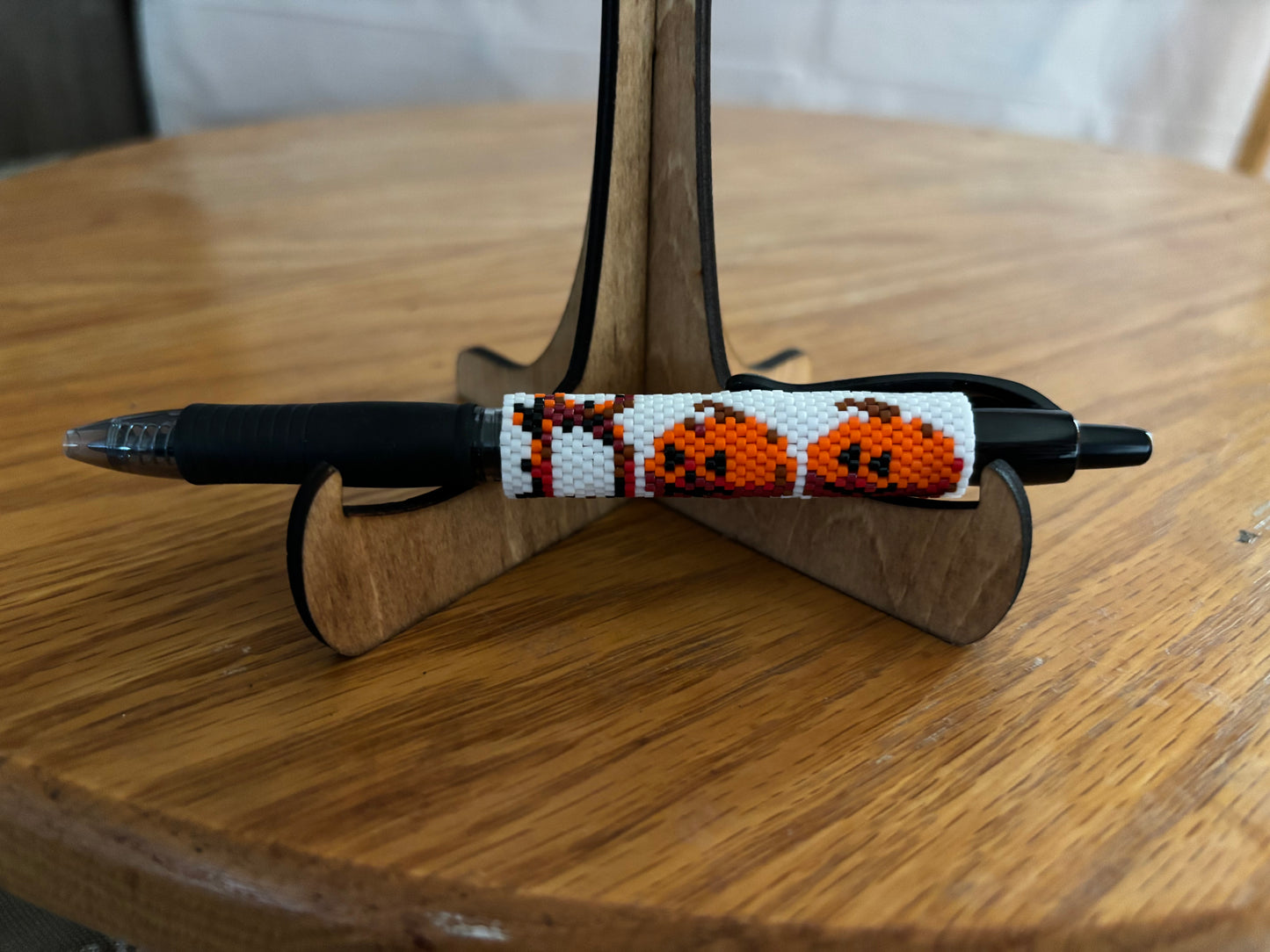 BOO Halloween beaded pen cover