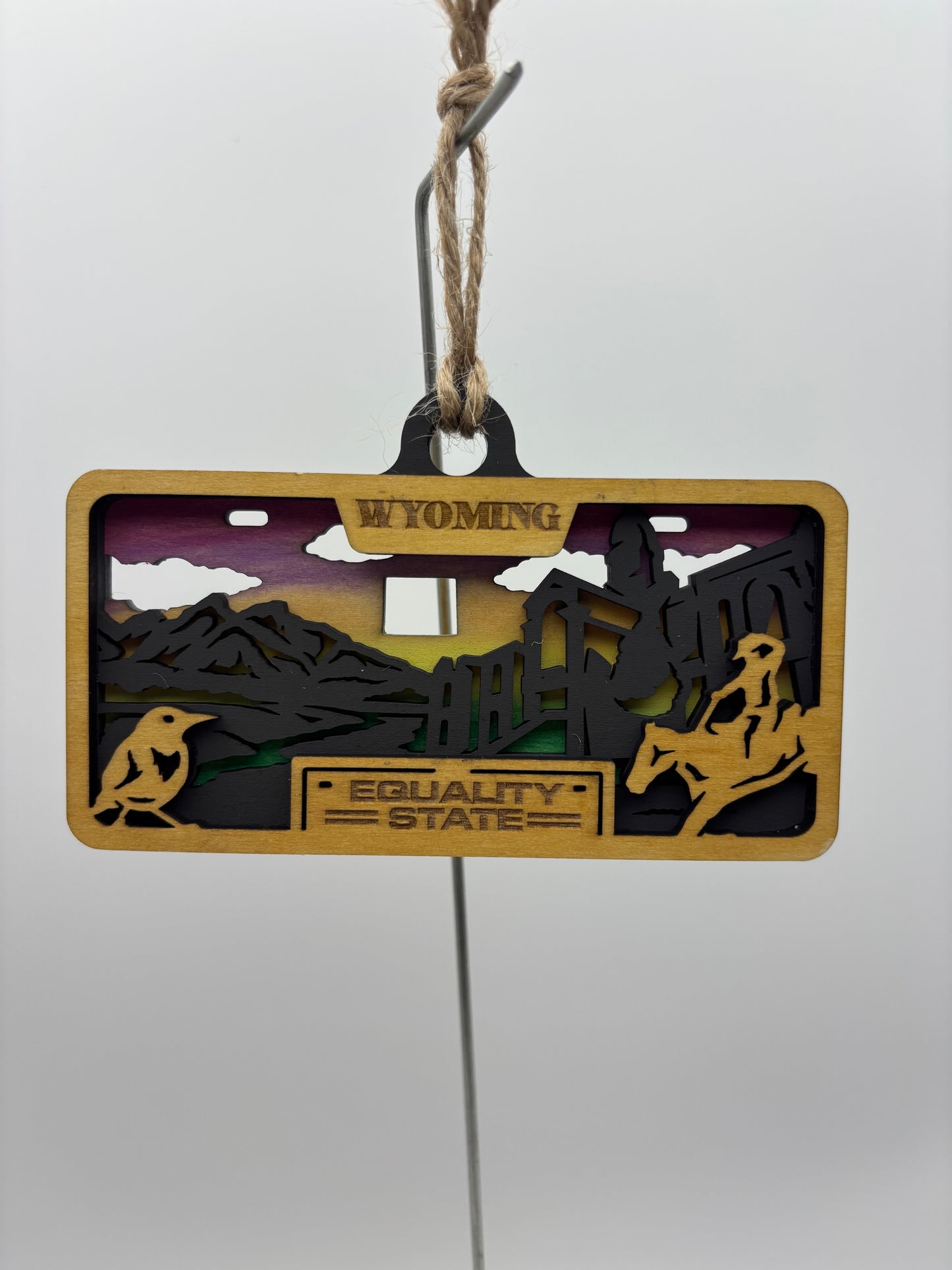 Wyoming License Plate Ornament