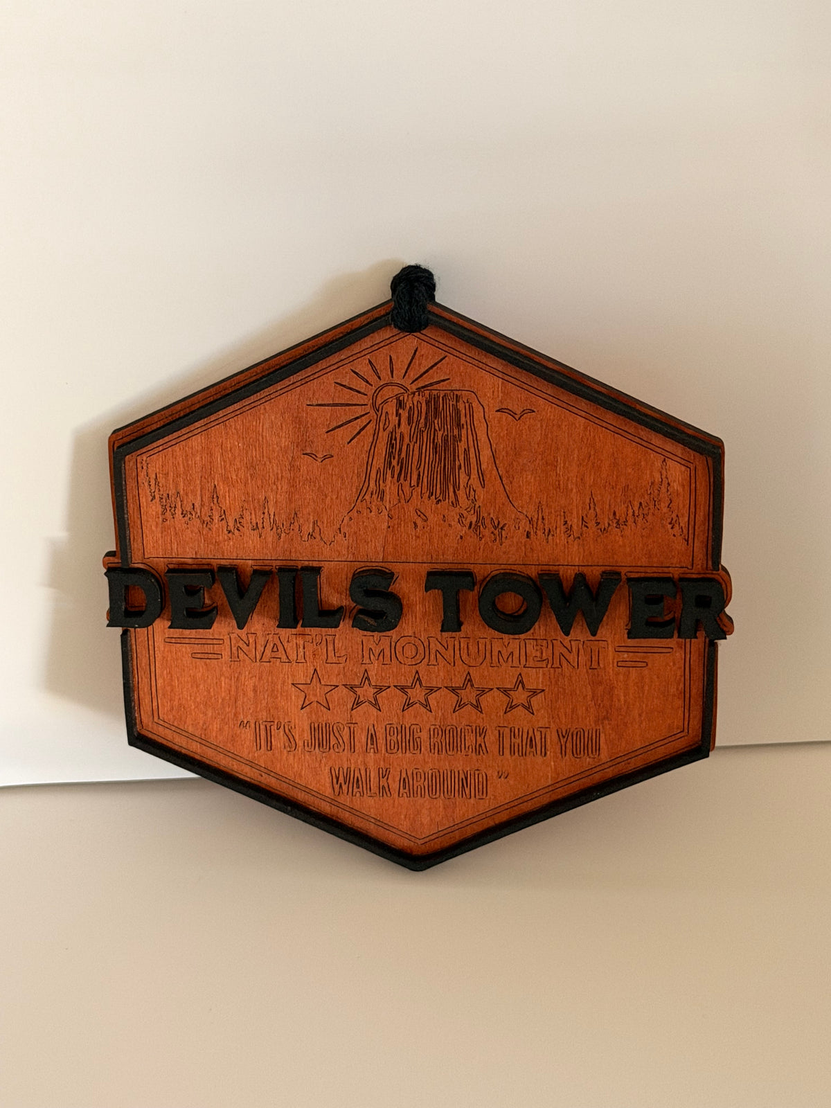 Devils Tower Wooden Ornament – Wyoming Keepsake
