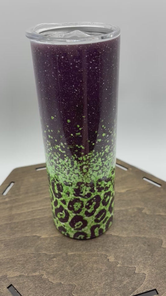 Black and green tumbler