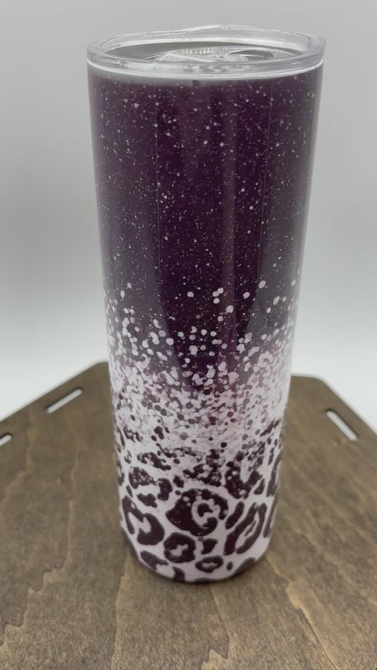 Black and white tumbler